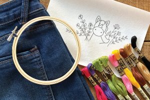DIY Jeans Hand Embroidering