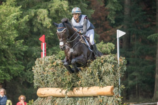 Frankie riding cross-country at the Luhmühlen 5* in Germany aboard Chatwin.