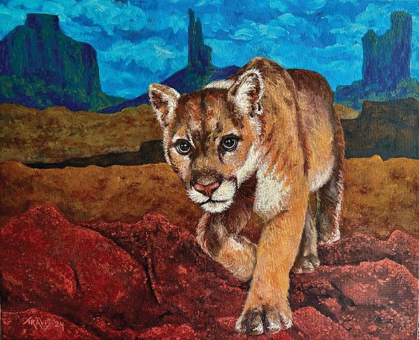 Artwork of a mountain lion