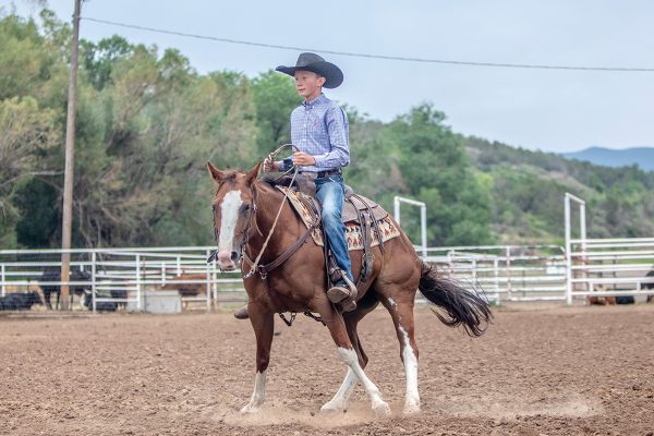 Parker Ralston performing a reining spin
