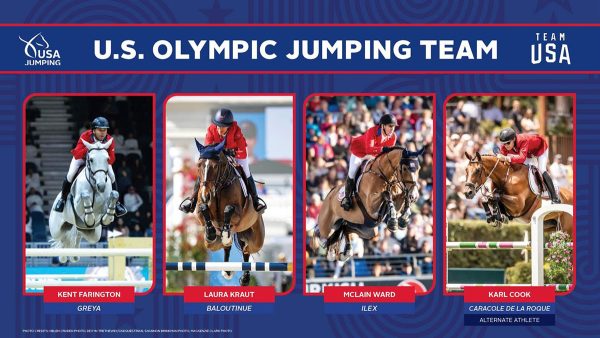 The U.S. Olympic Jumping Team for the 2024 Paris Olympics